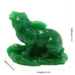Iepure jad Feng Shui, floarea dragostei pentru reusite si oportunitati, statueta verde