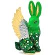 Iepurele Cerului, obiect feng shui 2023 pentru dragoste și parteneriate, Sky Rabbit metal solid de calitate verde 10 cm