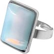 Inel Opal, piatra stabilității translucidă 2 cm, reglabil