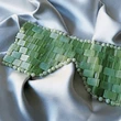 Masca de fata din jad, pentru relaxare si infrumusetare facial, 112 pietre dreptunghiulare verde