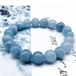Set bratara Angelit cu felicitare personalizata, talisman impotriva necazurilor, pietre semipretioase rotunde 6 mm albastru