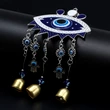Clopotei de vant cu ochiul norocos albastru, simbol al norocului si al inteligentei
