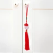 Rate mandarine cuart roz si nod mistic, amuleta pentru dragoste, fidelitate, snur rosu 25 cm