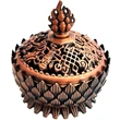 Vasul Abundentei, obiect feng shui cu 8 simboluri norocoase pentru atragerea banilor, set cu ghid zodiacool, metal bronz