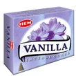 Conuri parfumate Vanilie, HEM profesional, 10 conuri (25g) aromaterapie, aroma dulce, suport metalic inclus