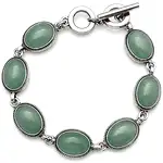 bratara piatra verde oval