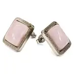 cercei patrat cuart roz