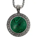 colier malachit rotund