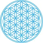 sticker floarea vietii albastru