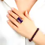Set brățară și inel Ametist ajustabile, in cutie bijuterii