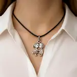 Charm pereche de indragostiti si simbolul infinitului, argintiu