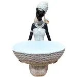 Statuete africane, ornament decorativ ca suport de bijuterii sau chei, 2 modele