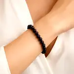 Set bratara Ametist cu felicitare personalizată, piatra divinității și a succesului în afaceri, mov 6 mm