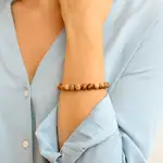 Set bratara Jasp cu felicitare personalizata, talisman pentru vindecare, pietre semipretioase rotunde 6 mm, femei barbati