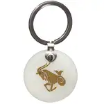 Zodia Capricorn breloc cu pandantiv sidef alb, 30 mm
