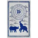Card rinocer si elefant, amuleta antifurt folosita impotriva pierderilor sau rupturilor de relatii, albastru metalic