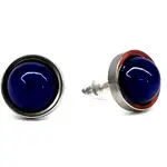 Cercei mici piatra Lapis Lazuli, naturală 10 mm albastră, surub inoxidabili