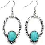 Cercei piatră verde Turcoaz, piatra unei vieți mai organizate