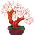 Copac cu pietre semipretioase Cuart Roz, piatra dragostei, ghiveci 16 cm