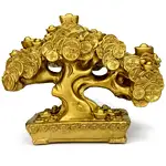 Copac feng shui cu bani și pepite, 10 cm