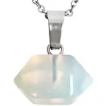 Pandantiv Opal, cristal hexagonal duvlu vârf 15 mm