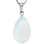 Pandantiv Opal, piatra celor care își caută jumătatea, cristal natural oval 30 mm