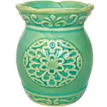 Lampa aromaterapie Floare 6 petale, difuzor ceramica verde