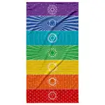 Prosop 7 chakre in dungi 7 culori, pentru sport sau pareo, microfibra 150 cm