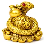 Șarpe cu monede și wu lou, obiect feng shui pentru bani și sănătate. 5,5 cm 