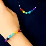 Set cadou bijuterii 7 chakre, brațară și colier argint 925 și cristale