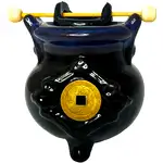 Vas aromaterapie Moneda norocoasa, pentru ulei și lumânare, ceramică negru sau maro