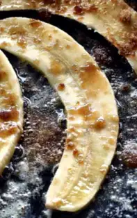 Banane prăjite cu miere de albine