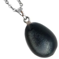 Pandantiv Ochi de Pisică, piatra protecție, cristal natural în formă ovală negru 30 cm