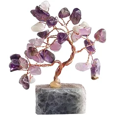 Copacei decorativi Ametist, cristalul divinitatii si iubirii, suport piatra semipretioasa, 8 cm