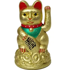 Pisica Feng Shui, Maneki Neko simbol de noroc la bani si protectie, auriu sau alb