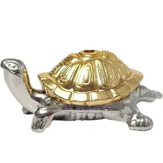 Suport betisoare broasca testoasa feng shui, amuleta pentru stabilitate si longevitate, 2 cm auriu