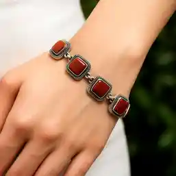 Bratara 6 pietre jasp rosu