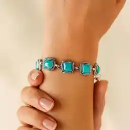Bratara 6 pietre Turcoaz