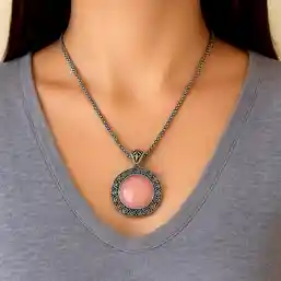 Colier Cuart Roz rotund