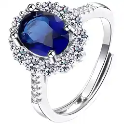 Inel cuart Saphfire și Zirconiu