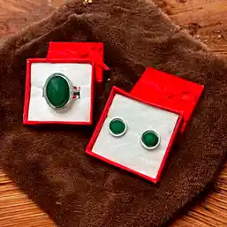 Set cadou inel Aventurin și cercei