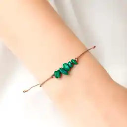Brățară șnur malachit