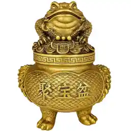 Vasul bogăției cu broasca cu bani