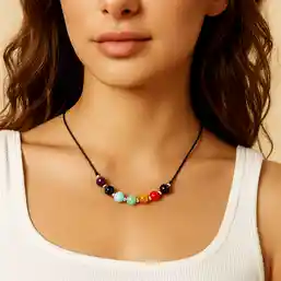 Colier 7 chakre argint 925