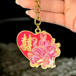 Breloc Amuleta Vulpea cu 9 cozi