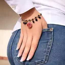 Brățară Obsidian cu ideograma prosperității