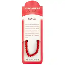 Set bratara pietrele Coral pe felicitare personalizata