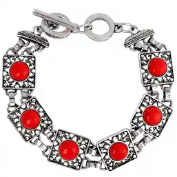 Bratara 6 pietre jasp rosu