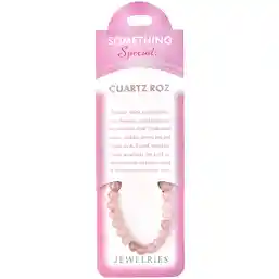 Set Bratara Cuart roz cu felicitare personalizata