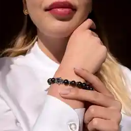 Bratara piatra Hematit cu mana Fatimei